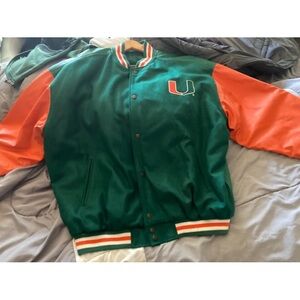 University of Miami varsity jacket.  Size XXL